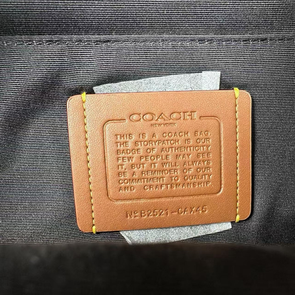 Coach Men's West Pack Colorblock Signature Canvas CAX45 Charcoal/Deep Blue NWT - Picture 8 of 8